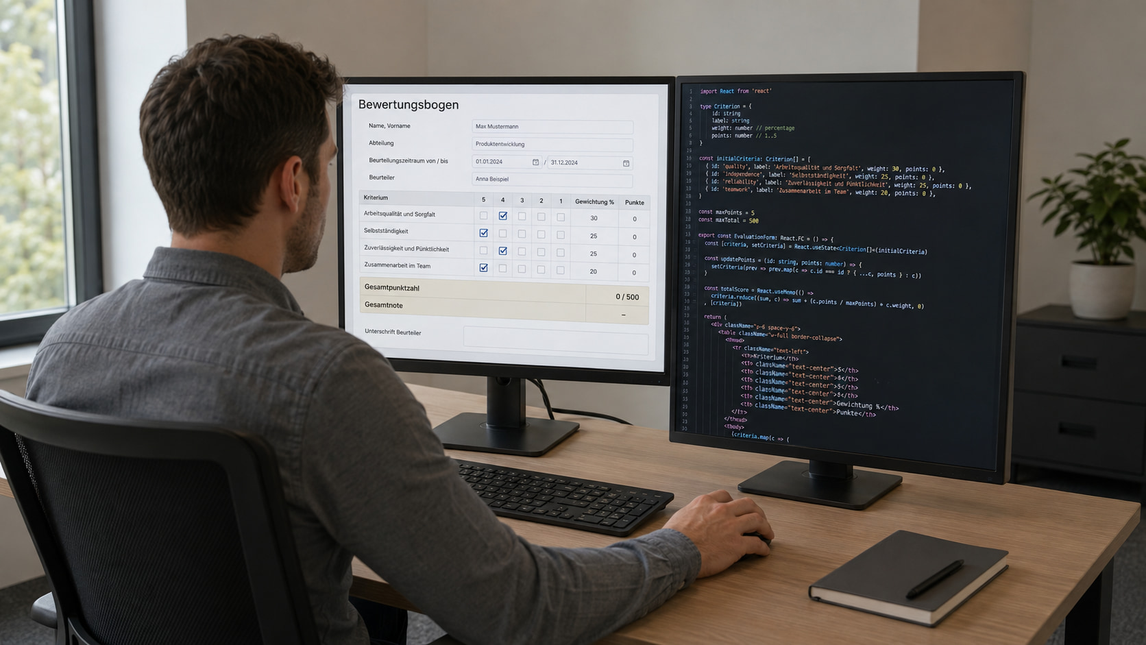 Bewertungsbogen mit Formilo programmieren lassen