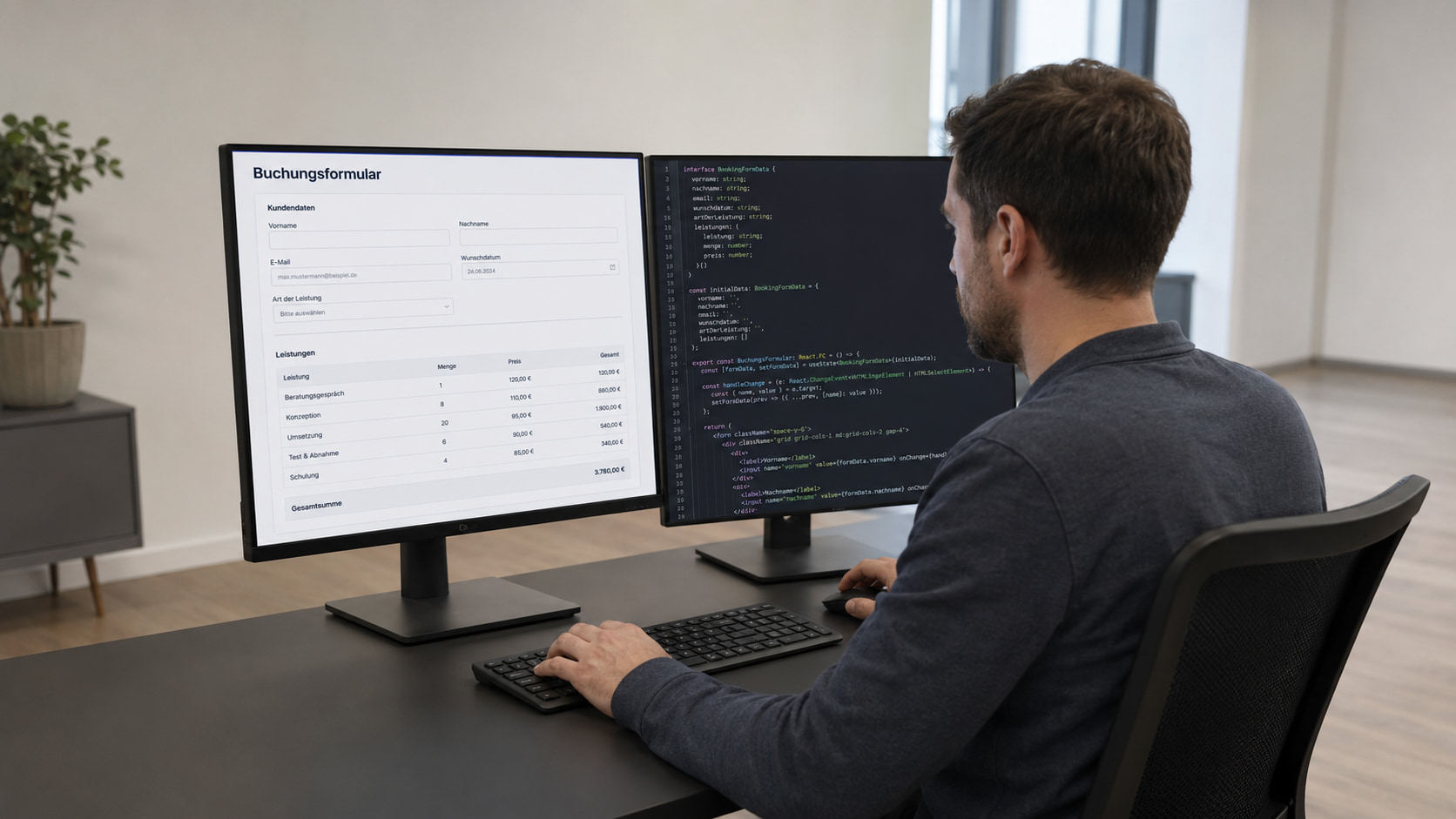 Buchungsformular mit Formilo programmieren lassen