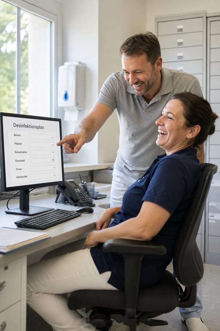 Digitalisierung des Desinfektionsplans