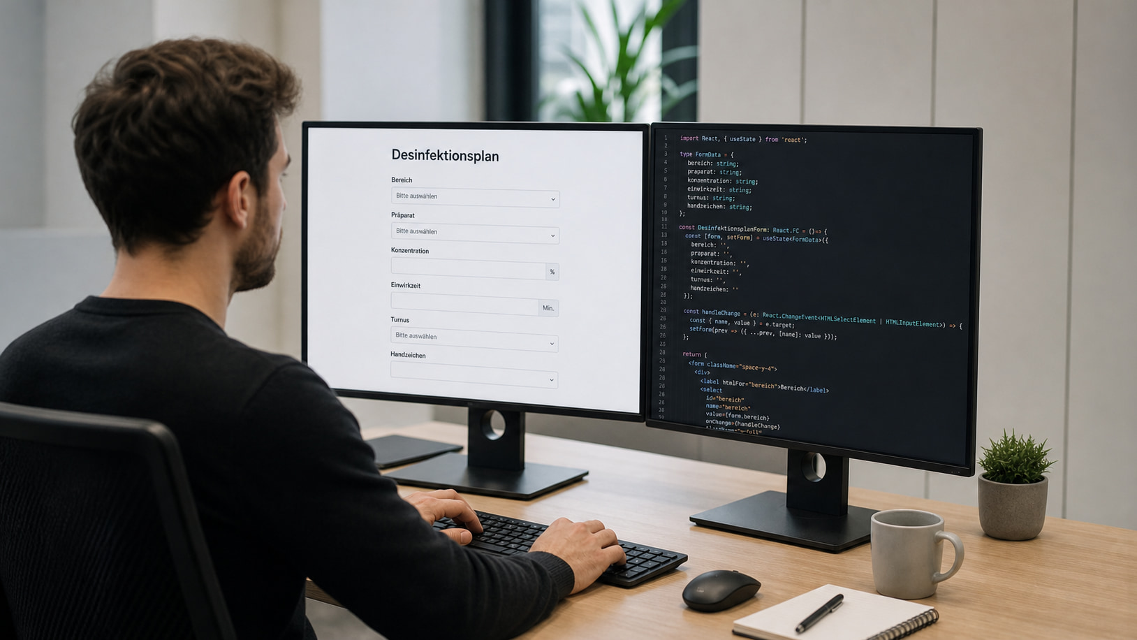 Desinfektionsplan mit Formilo programmieren lassen