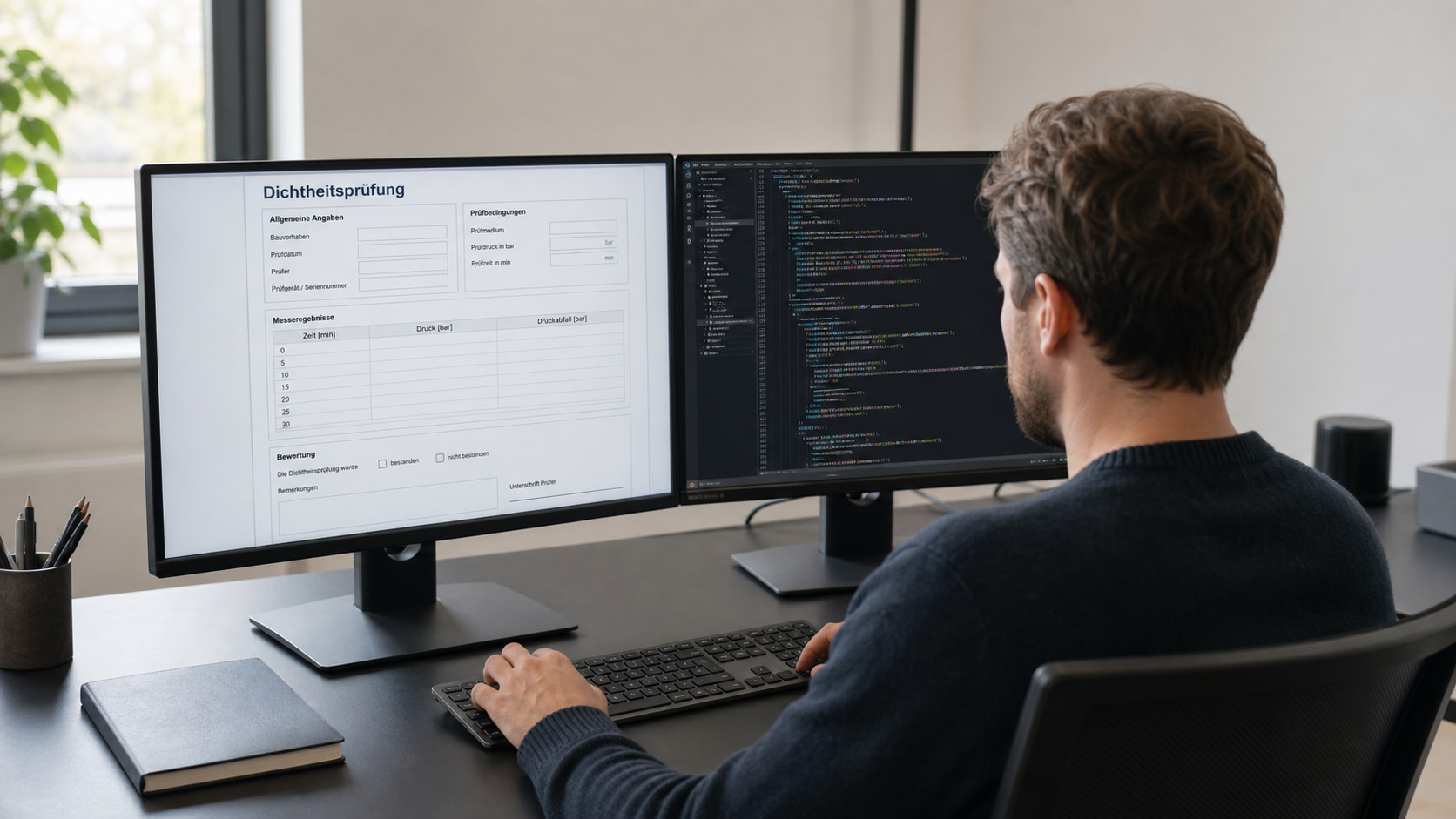Dichtheitsprüfung mit Formilo programmieren lassen