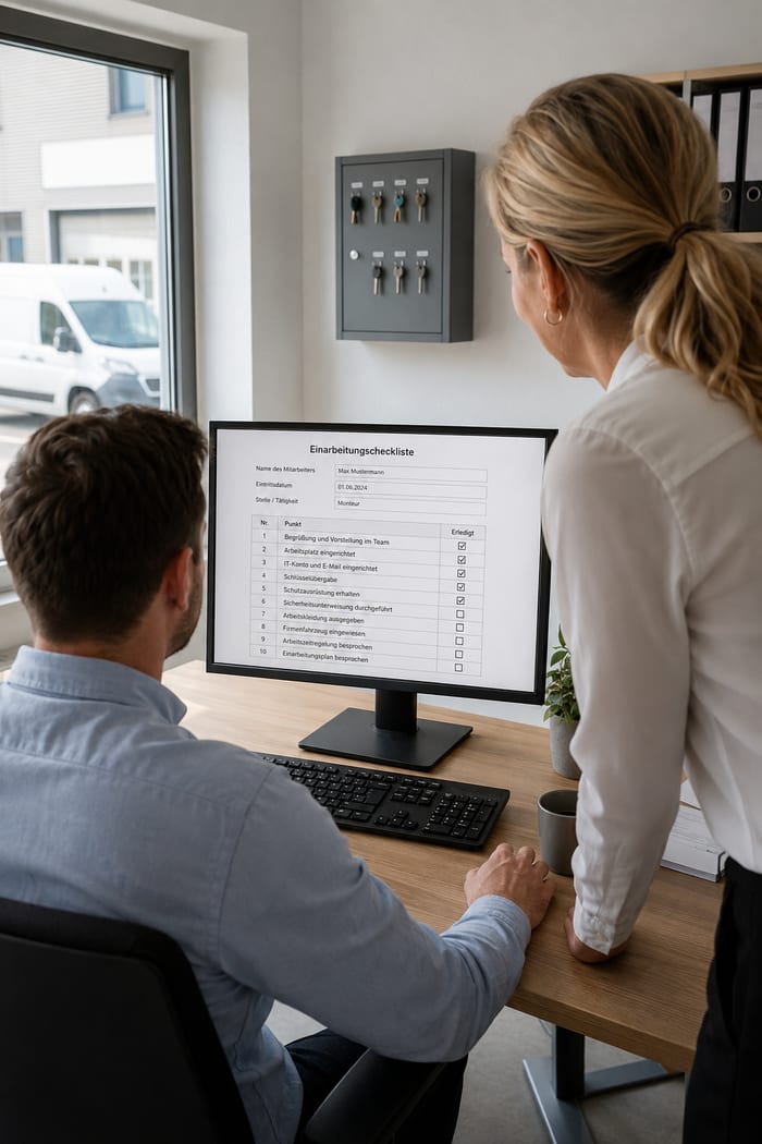 Digitalisierung der Einarbeitungscheckliste