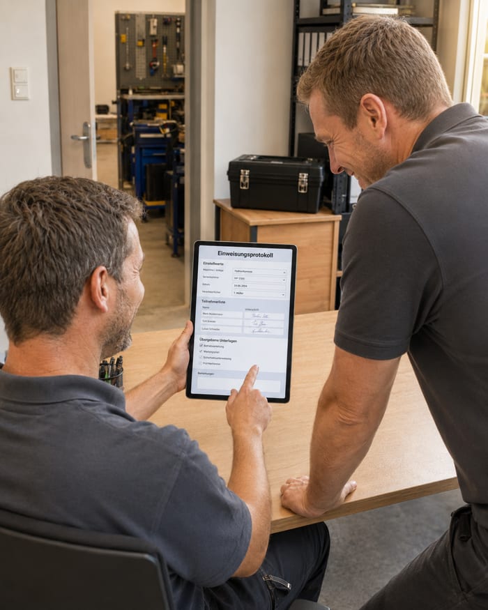 Digitalisierung des Einweisungsprotokolls
