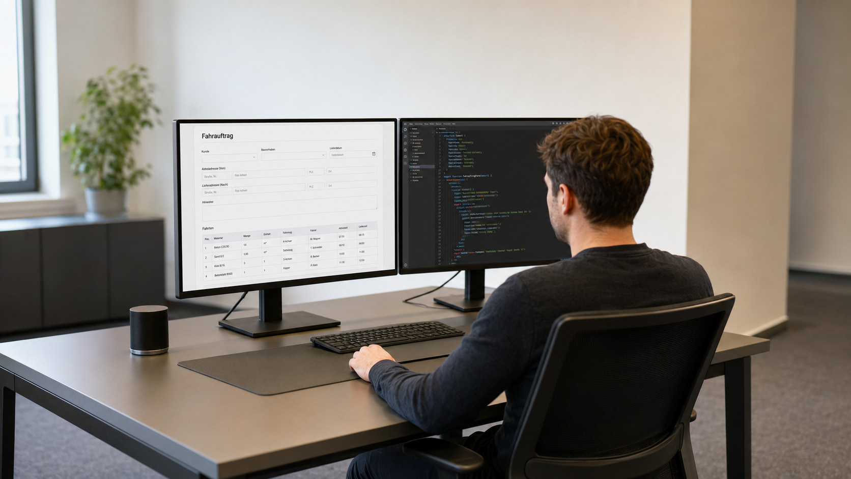 Fahrauftrag mit Formilo programmieren lassen