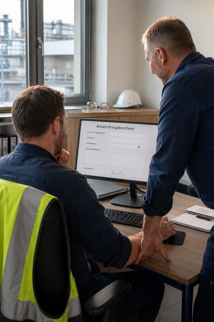 Digitalisierung der Freigabe-Vorlage