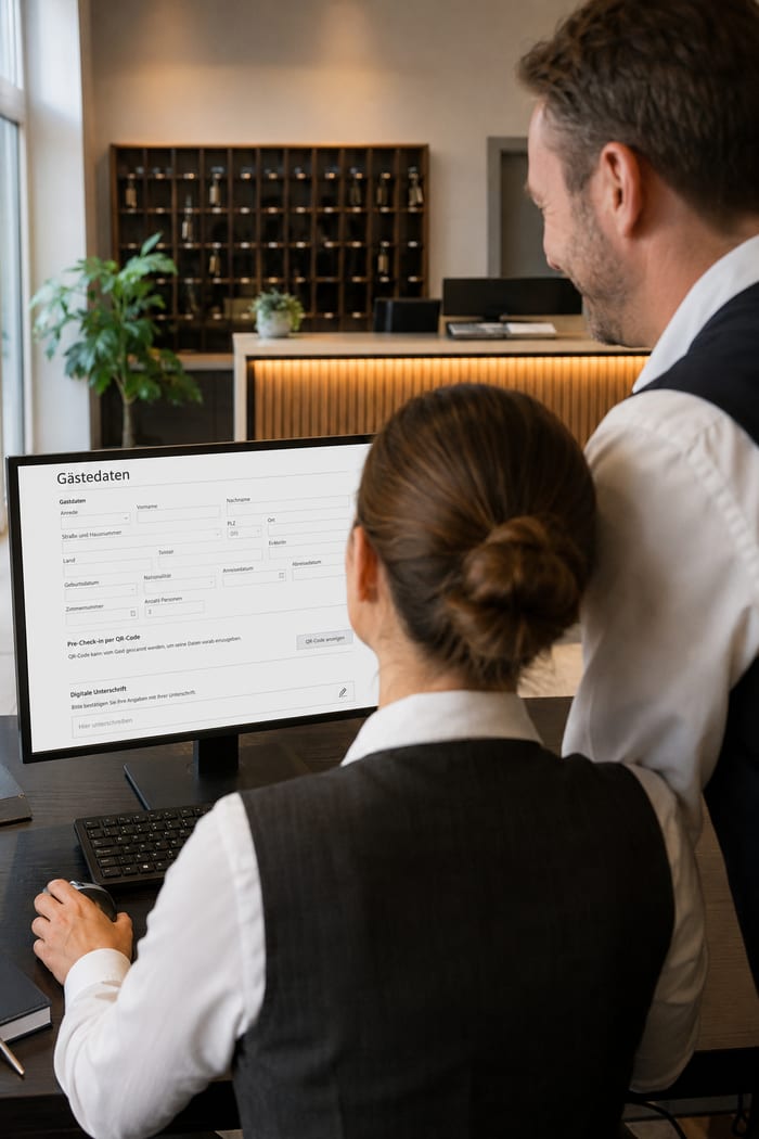 Digitalisierung der Gästedatenerfassung
