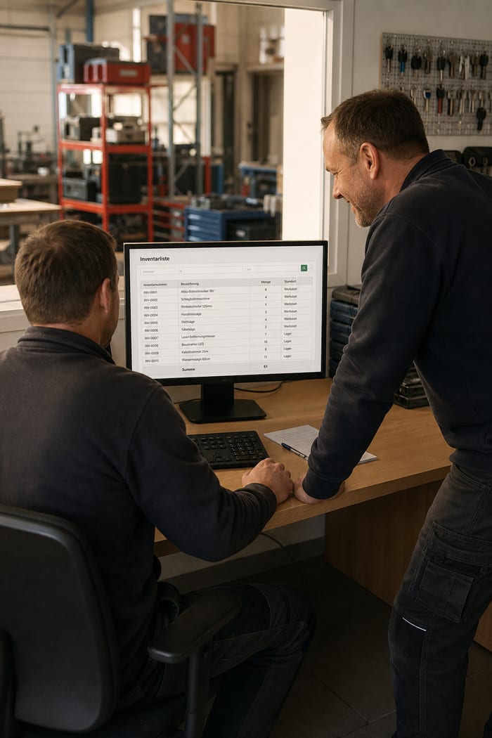Digitalisierung der Inventarliste
