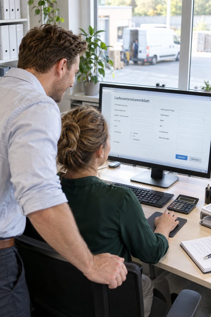 Digitalisierung des Lieferantenstammblatts