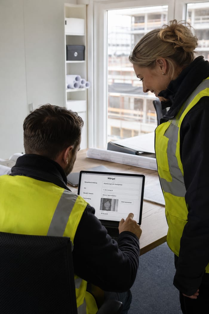 Digitalisierung der Mängeldokumentation