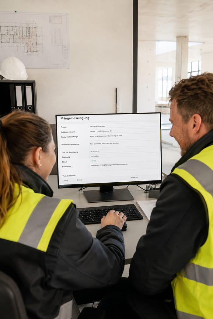 Digitalisierung der Mängelbeseitigung