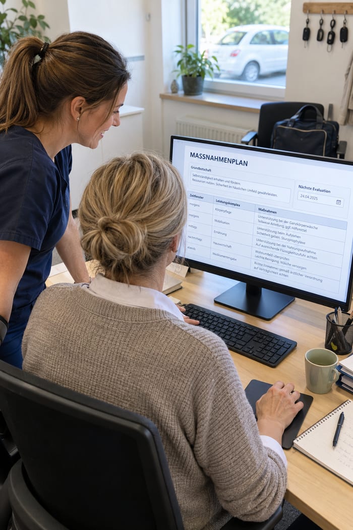 Digitalisierung des Maßnahmenplans im Pflegedienst