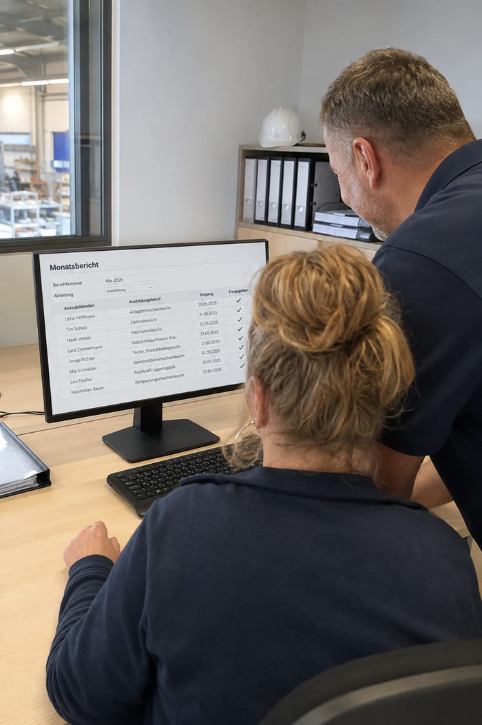Digitalisierung des Monatsberichts
