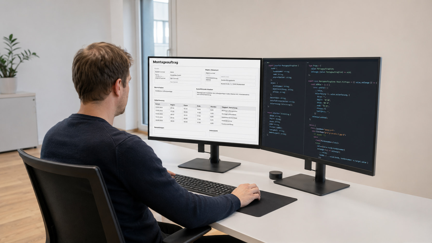Montageauftrag mit Formilo programmieren lassen