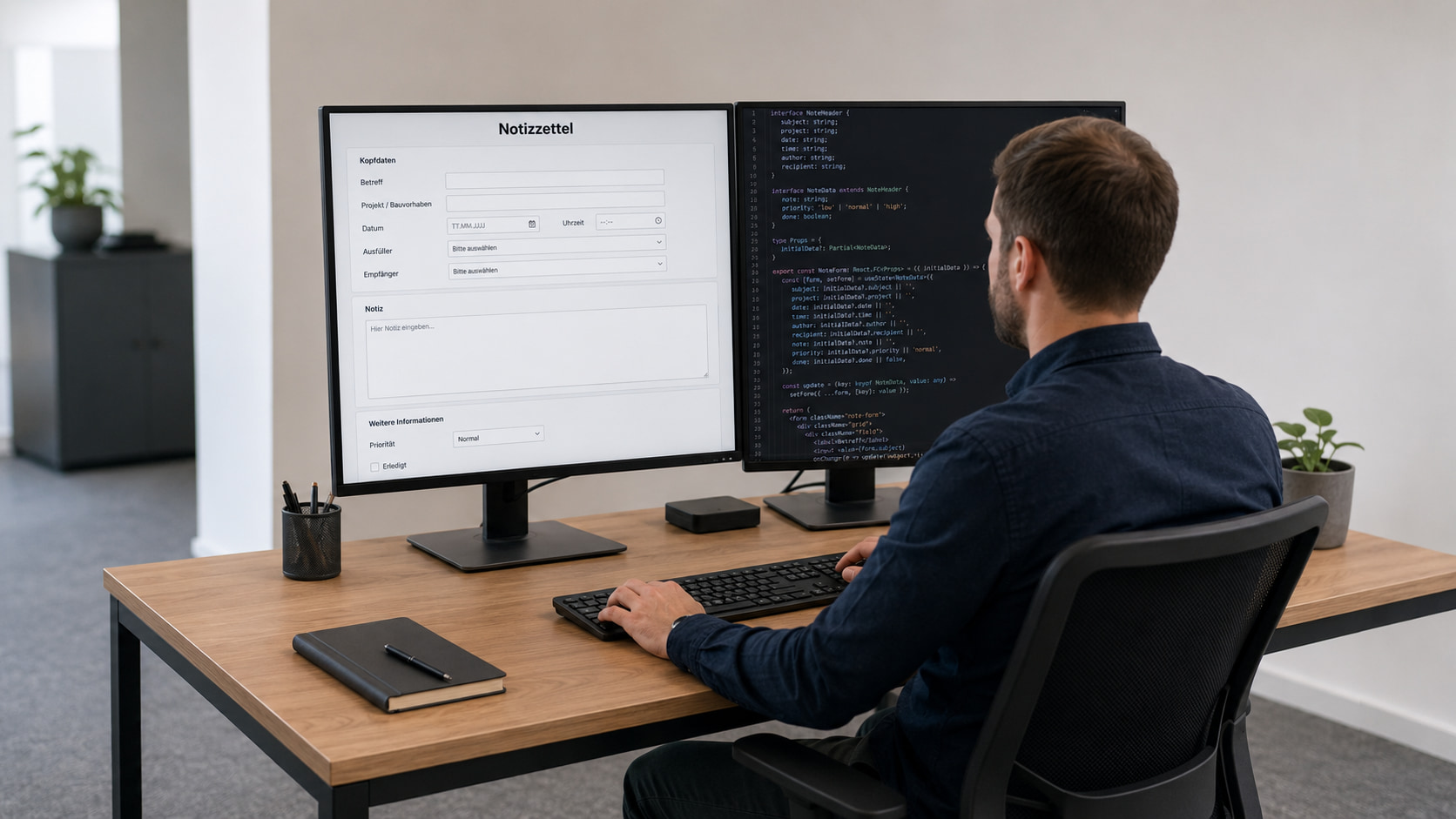Notizzettel mit Formilo programmieren lassen