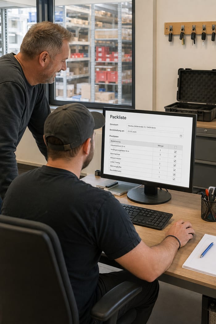 Digitalisierung des Packlistes