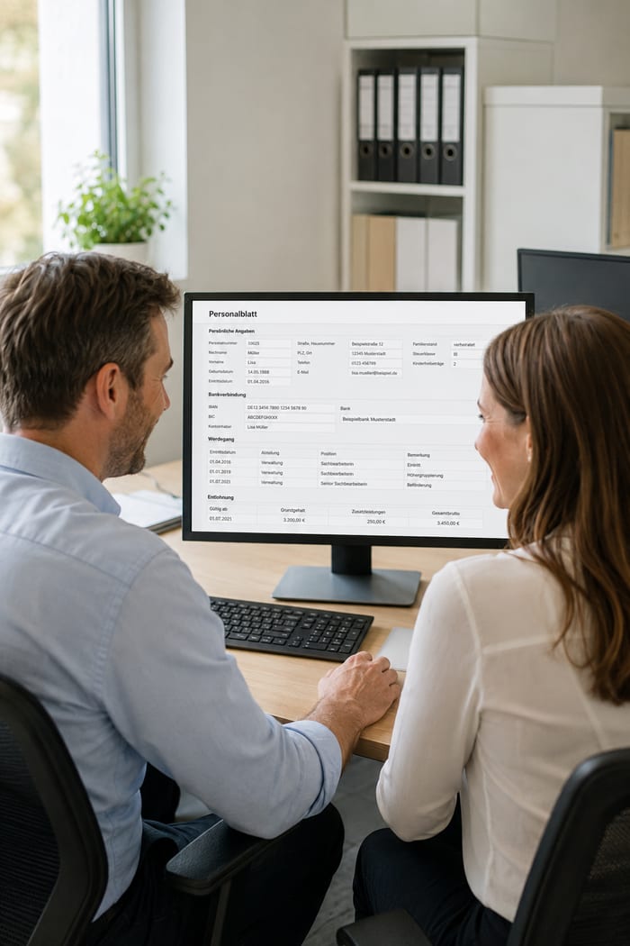 Digitalisierung des Personalblatts