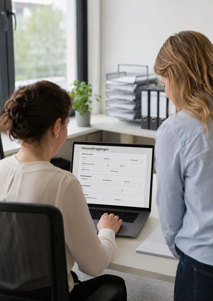 Digitalisierung des Personalfragebogens