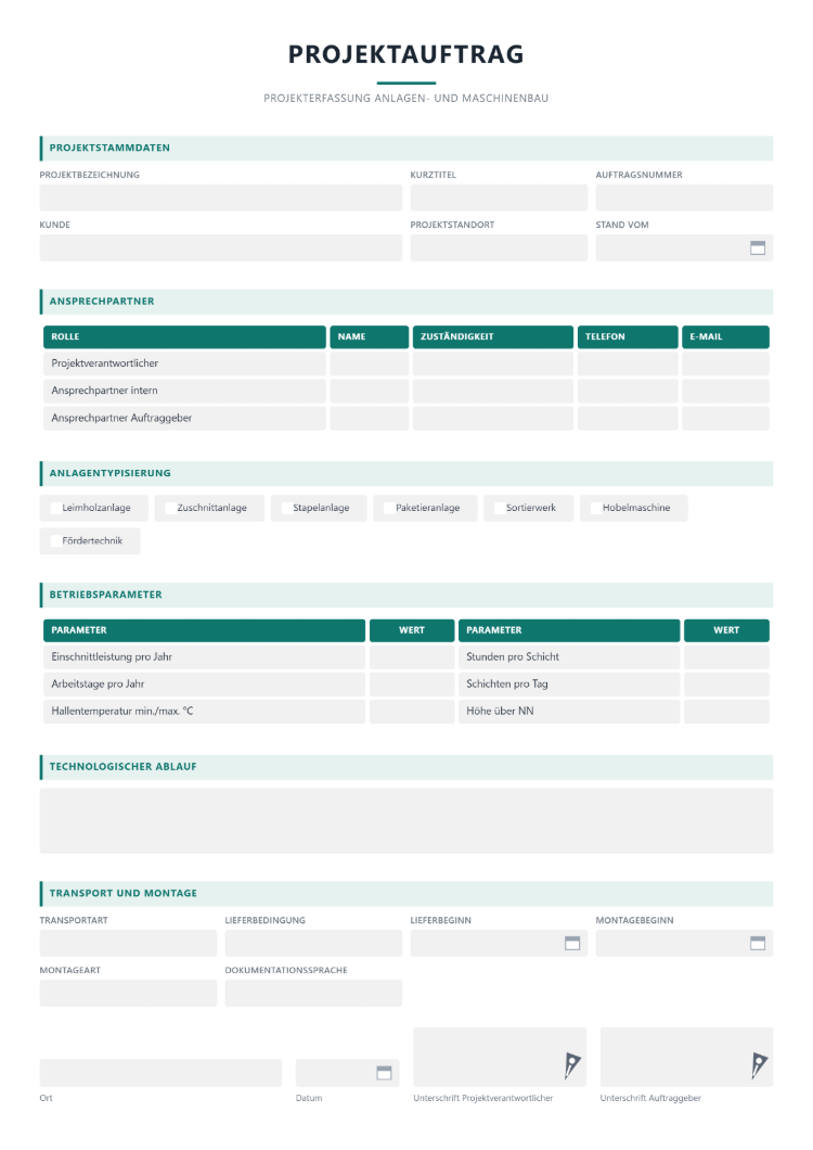Projektauftrag Muster