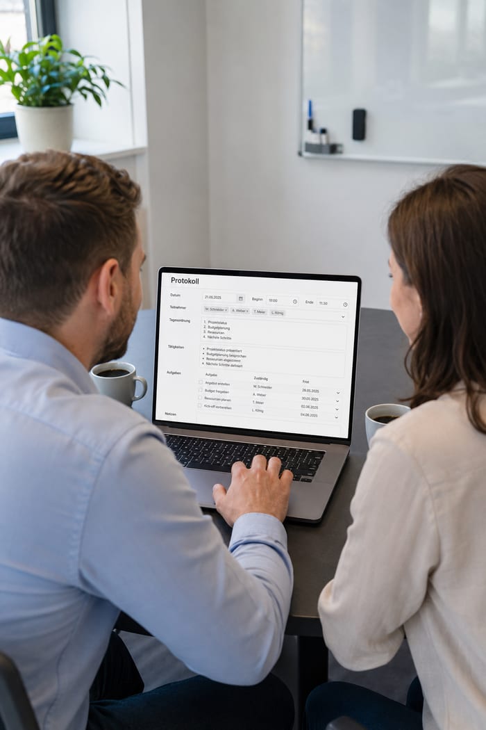 Digitalisierung des Protokolls