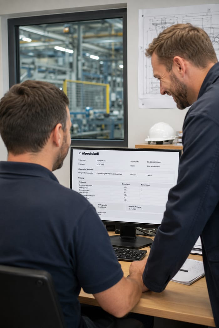 Digitalisierung des Prüfprotokolls