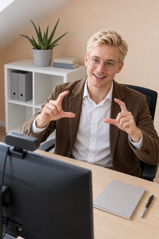 Formilo-Berater erklärt im Online-Meeting, wie der Rapportblock entsteht