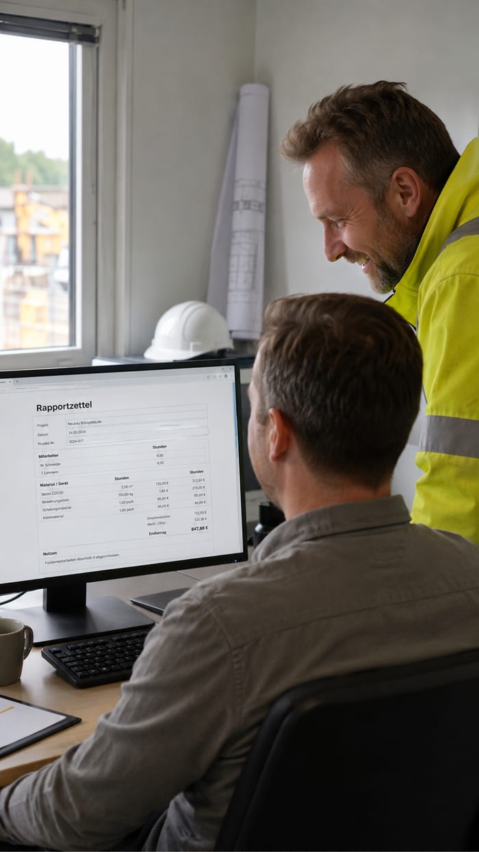Digitalisierung des Rapportzettels