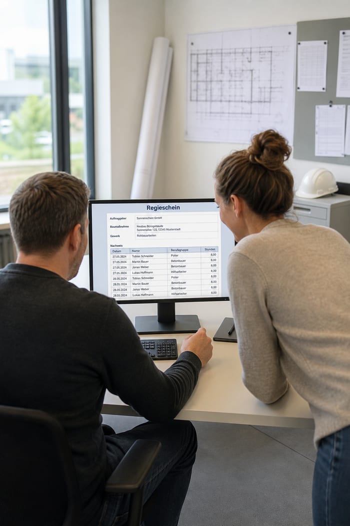 Digitalisierung des Regiescheins