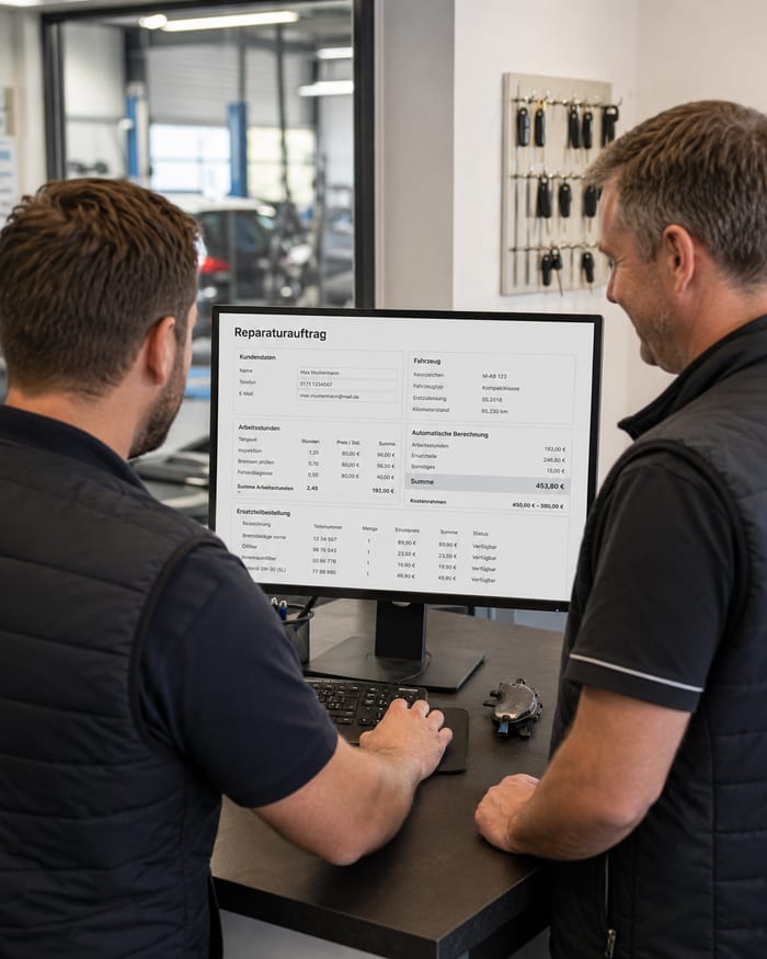 Digitalisierung des Reparaturauftrags