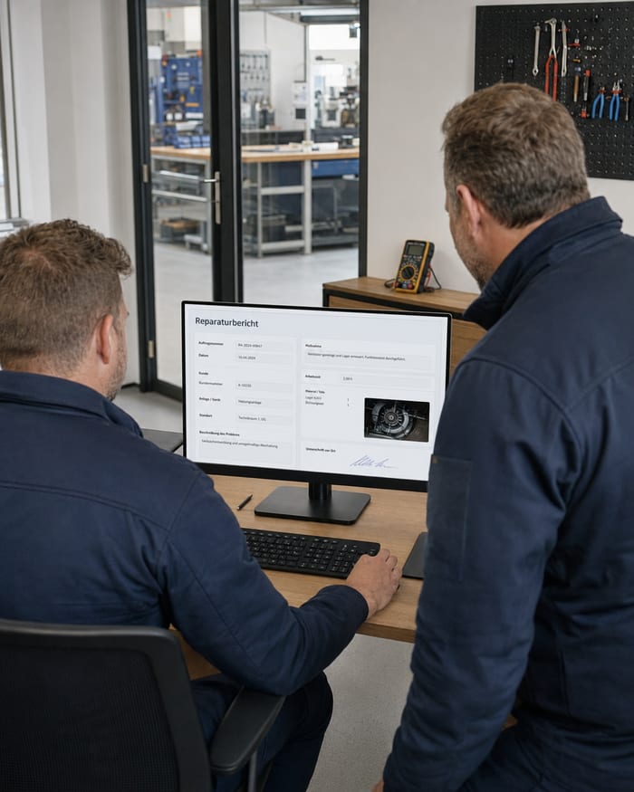 Digitalisierung des Reparaturberichts