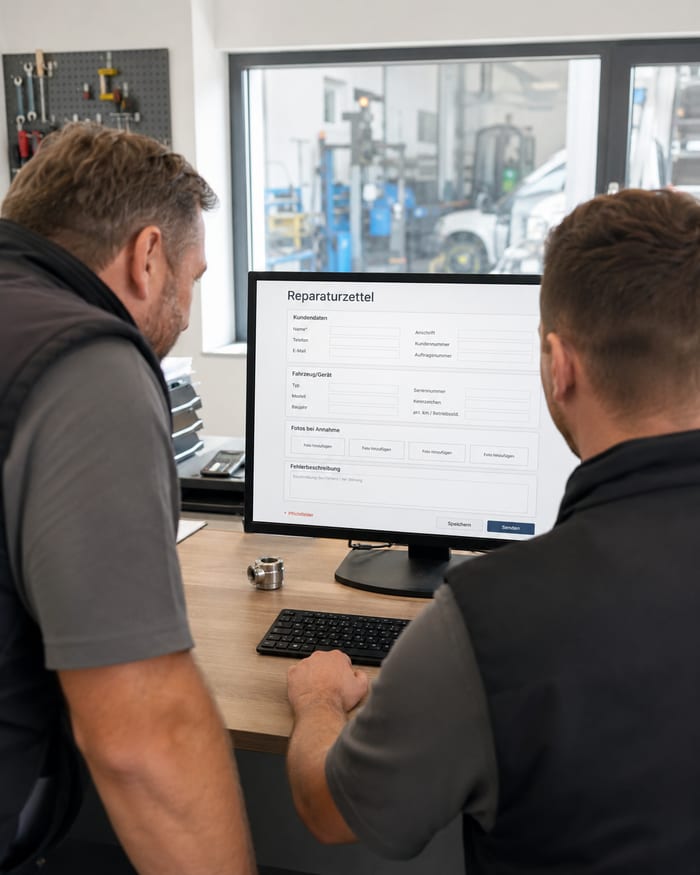 Digitalisierung des Reparaturzettels