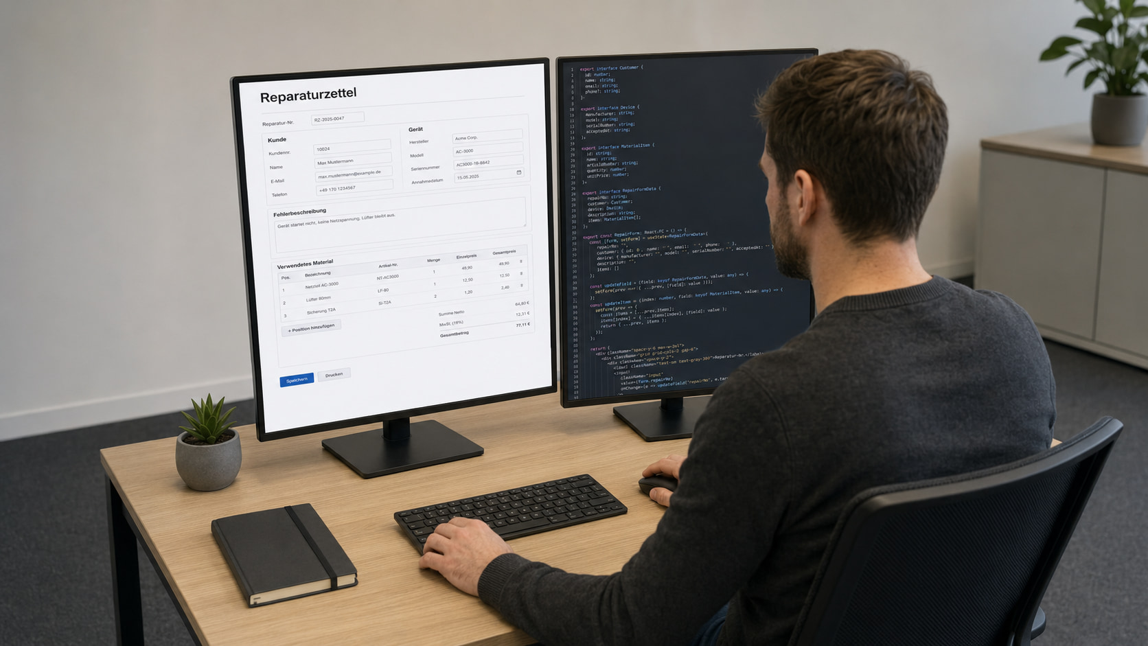 Reparaturzettel mit Formilo programmieren lassen