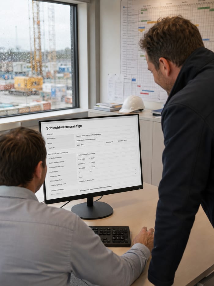 Digitalisierung der Schlechtwetteranzeige