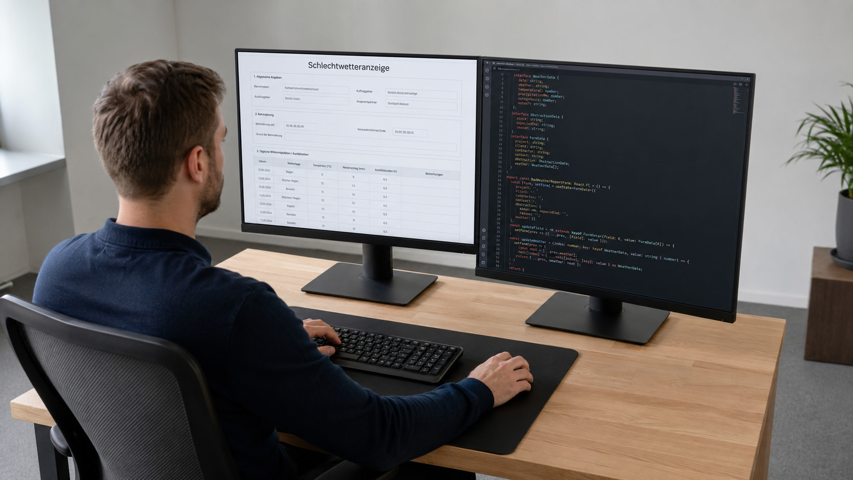 Schlechtwetteranzeige mit Formilo programmieren lassen