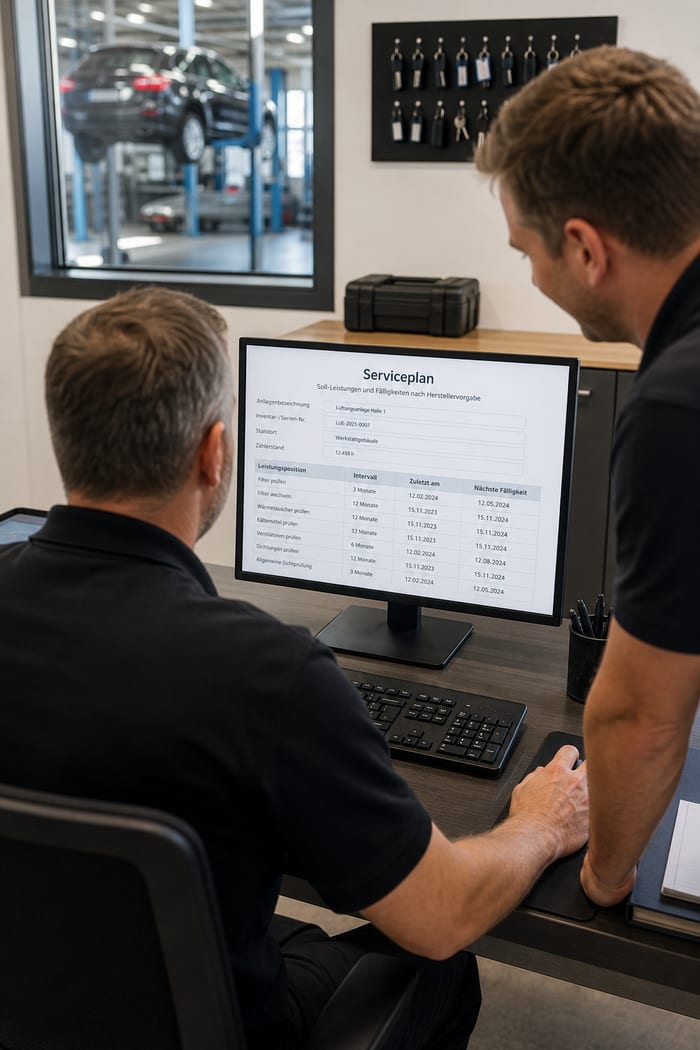 Digitalisierung des Serviceplans