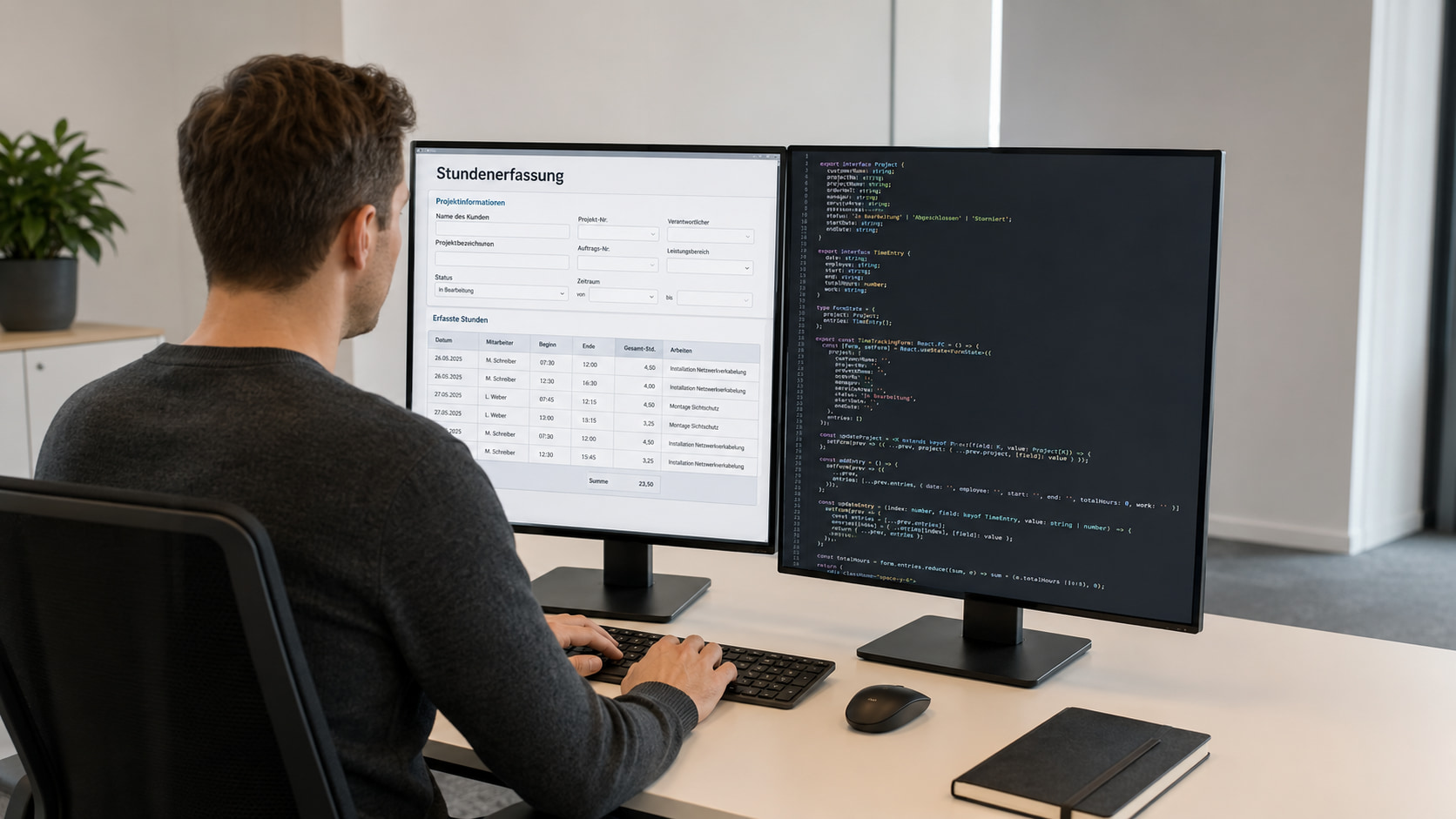 Stundenerfassung mit Formilo programmieren lassen