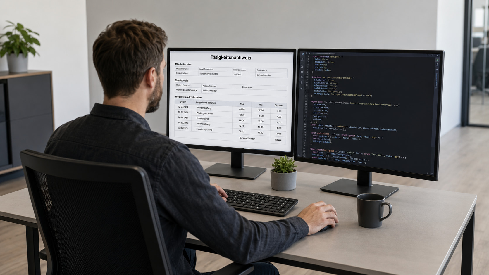 Tätigkeitsnachweis mit Formilo programmieren lassen