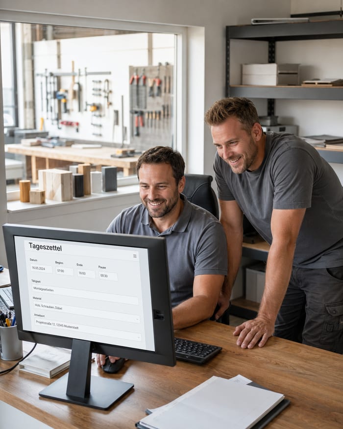 Digitalisierung des Tageszettels