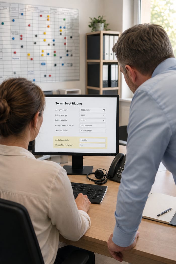 Digitalisierung der Terminbestätigung