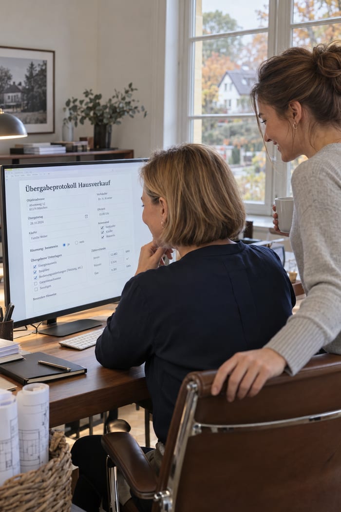 Digitalisierung des Übergabeprotokolls zum Hausverkauf