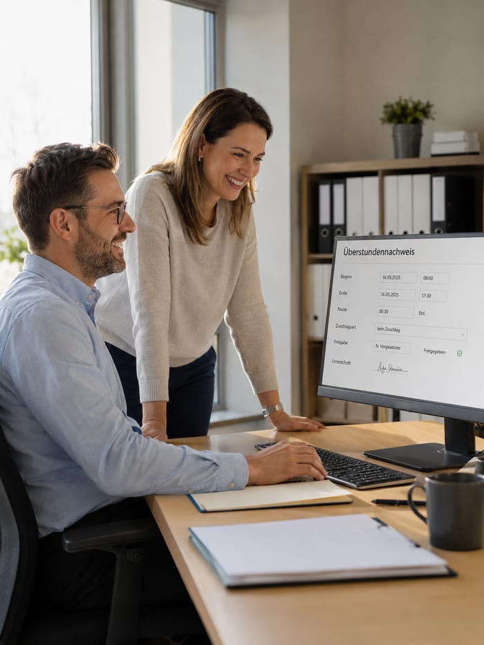 Digitalisierung des Überstundenzettels