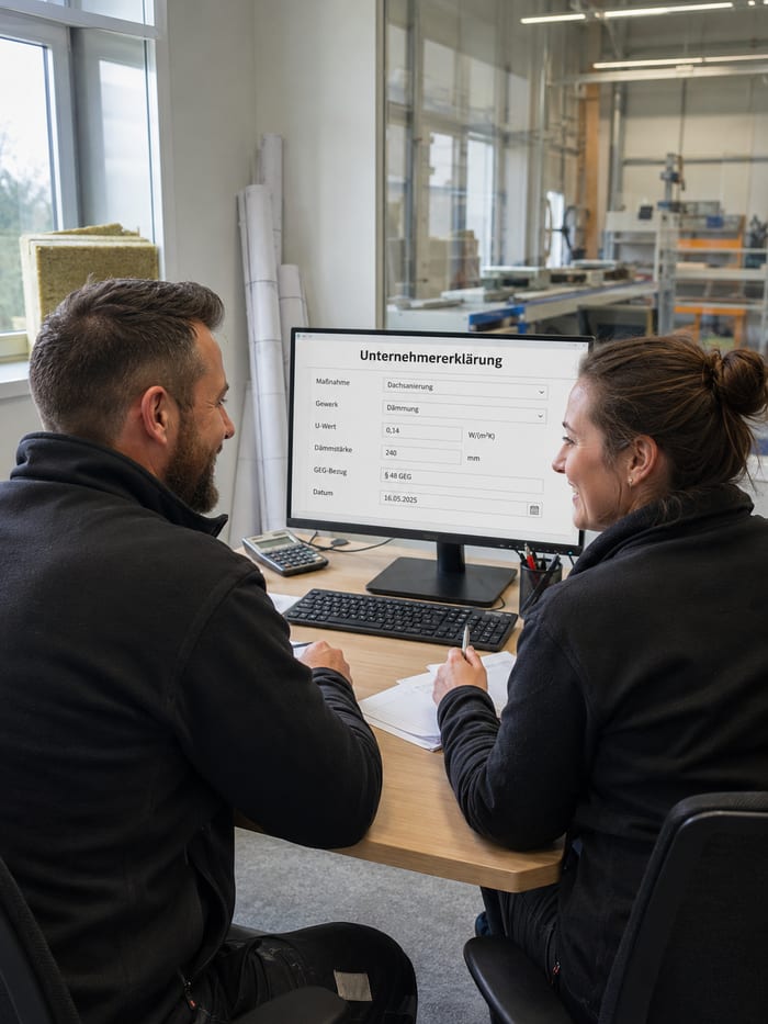 Digitalisierung der Unternehmererklärung