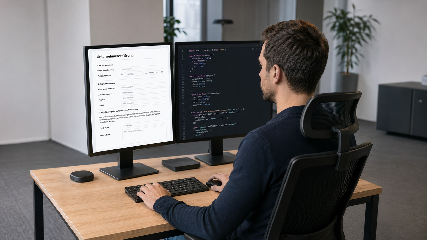 Unternehmererklärung mit Formilo programmieren lassen