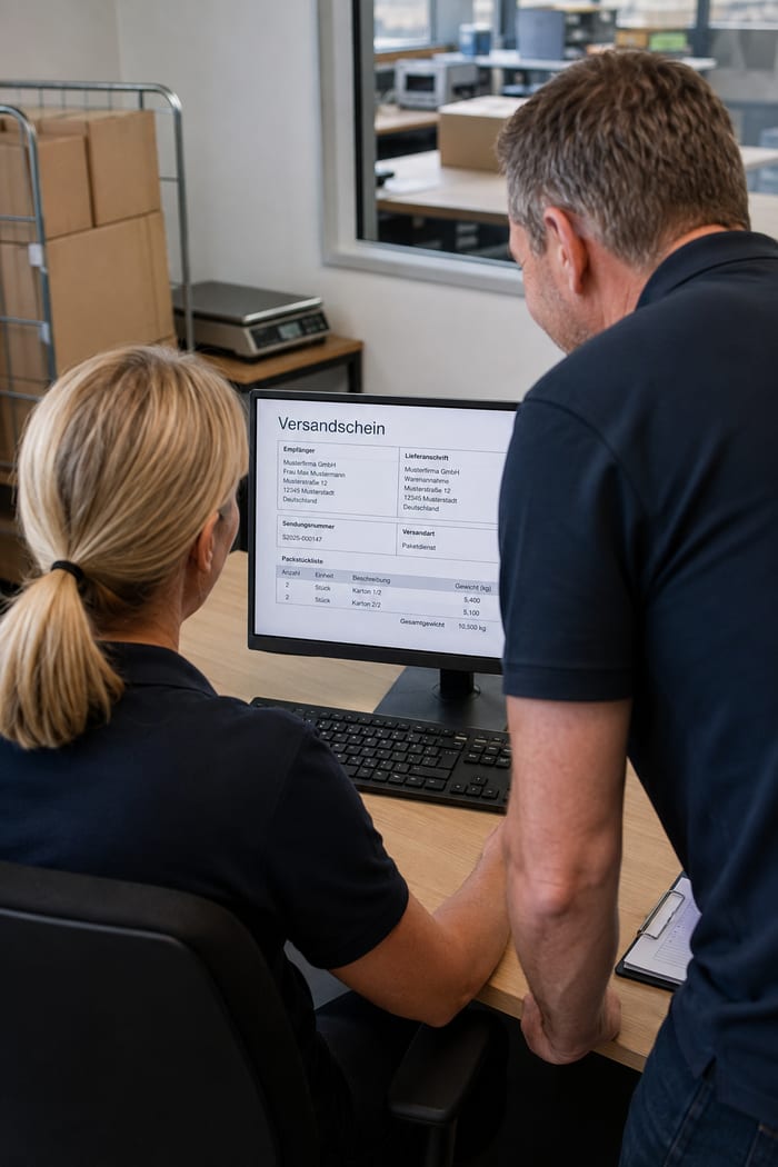 Digitalisierung des Versandscheins