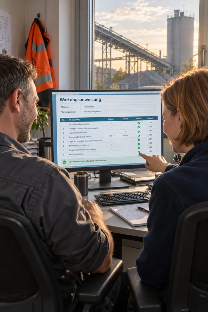 Digitalisierung der Wartungsanweisung