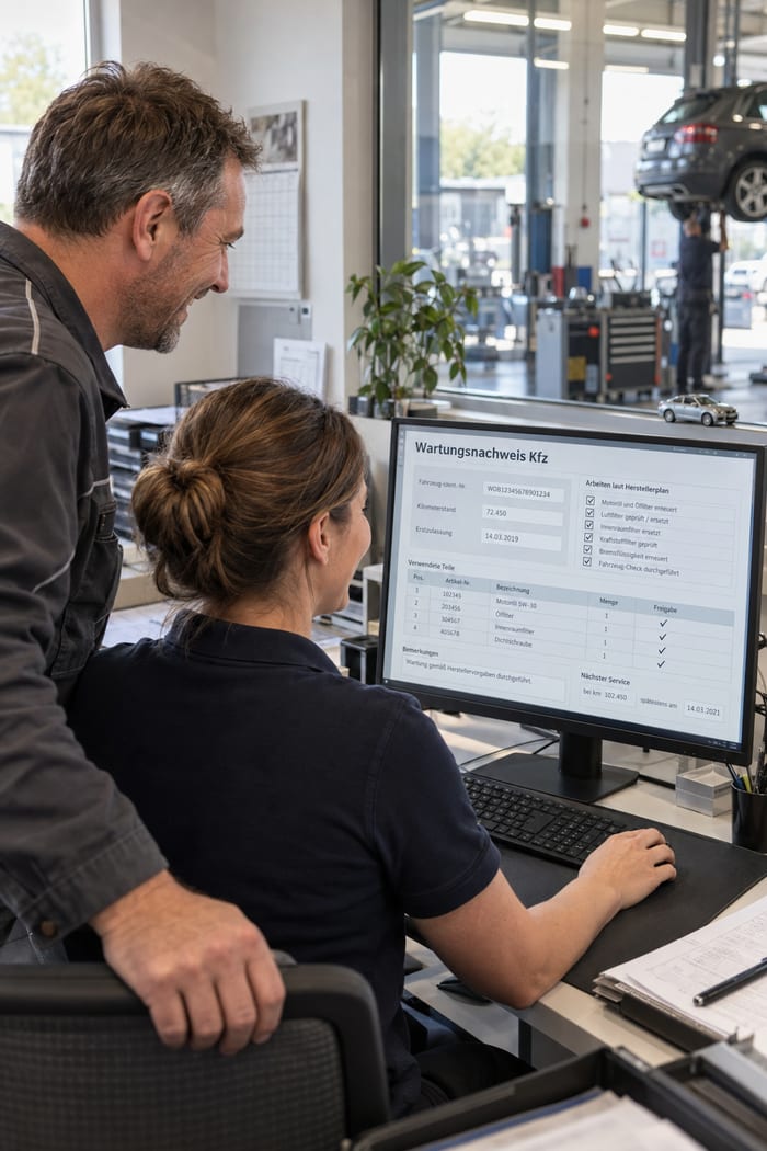 Digitalisierung des Wartungsnachweises