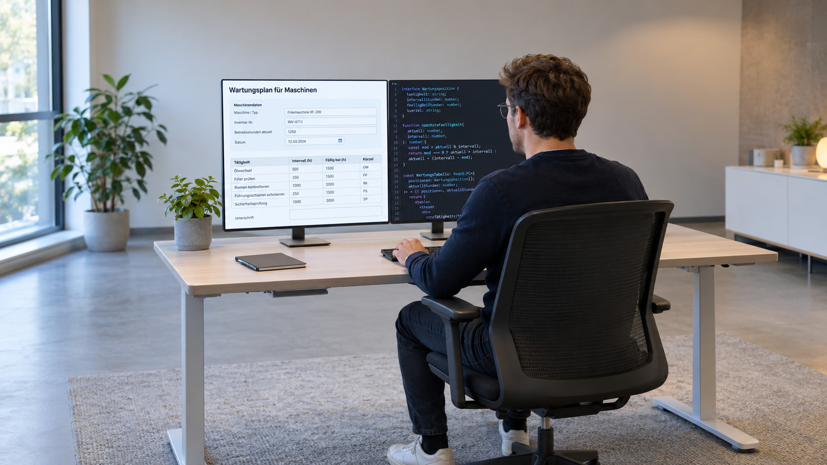 Wartungsplan für Maschinen mit Formilo programmieren lassen