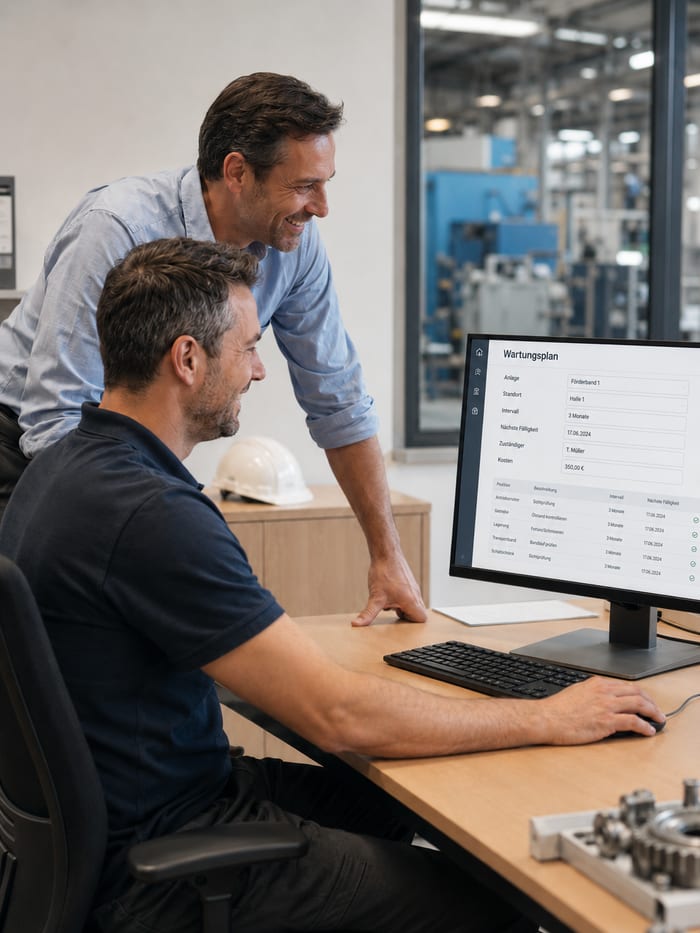 Digitalisierung des Wartungsplans