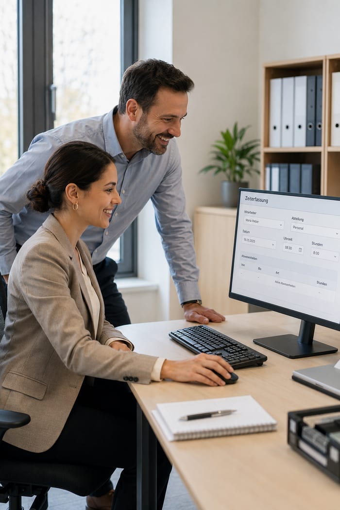 Digitalisierung des Zeiterfassung-Musters
