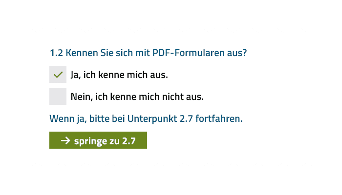 Beispiel für Formularfelder