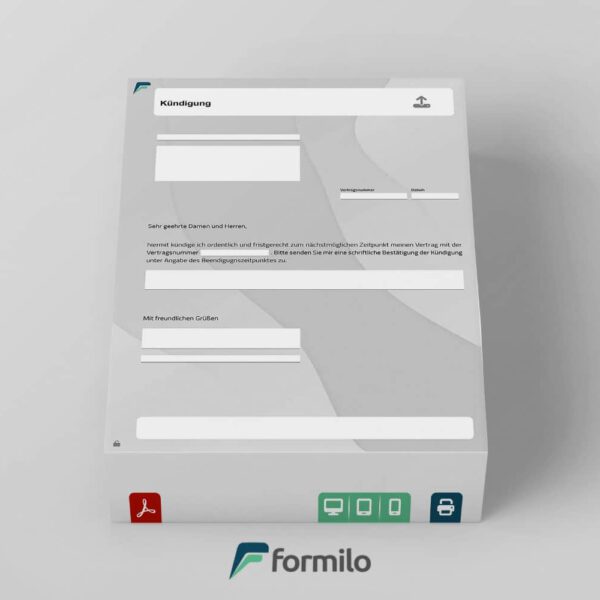Kündigung Handyvertrag PDF Formblatt